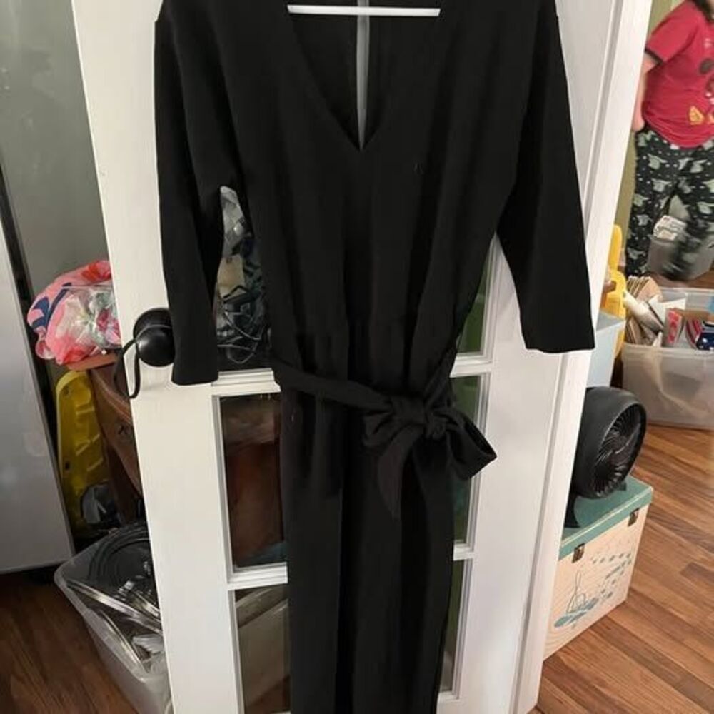 Prologue Black V-Neck Jumpsuit S